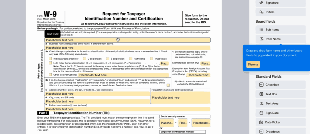 Digitizing printable forms on monday.com with a click using GetSign 4 image 9