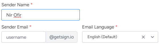 sender name