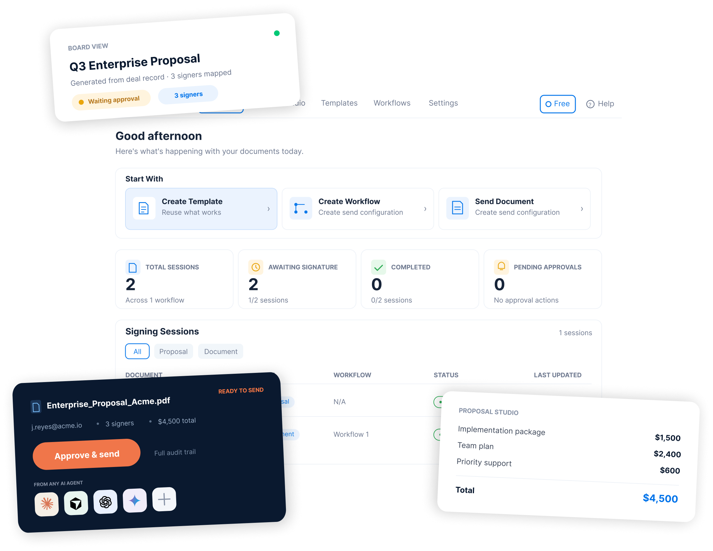 GetSign homepage product view