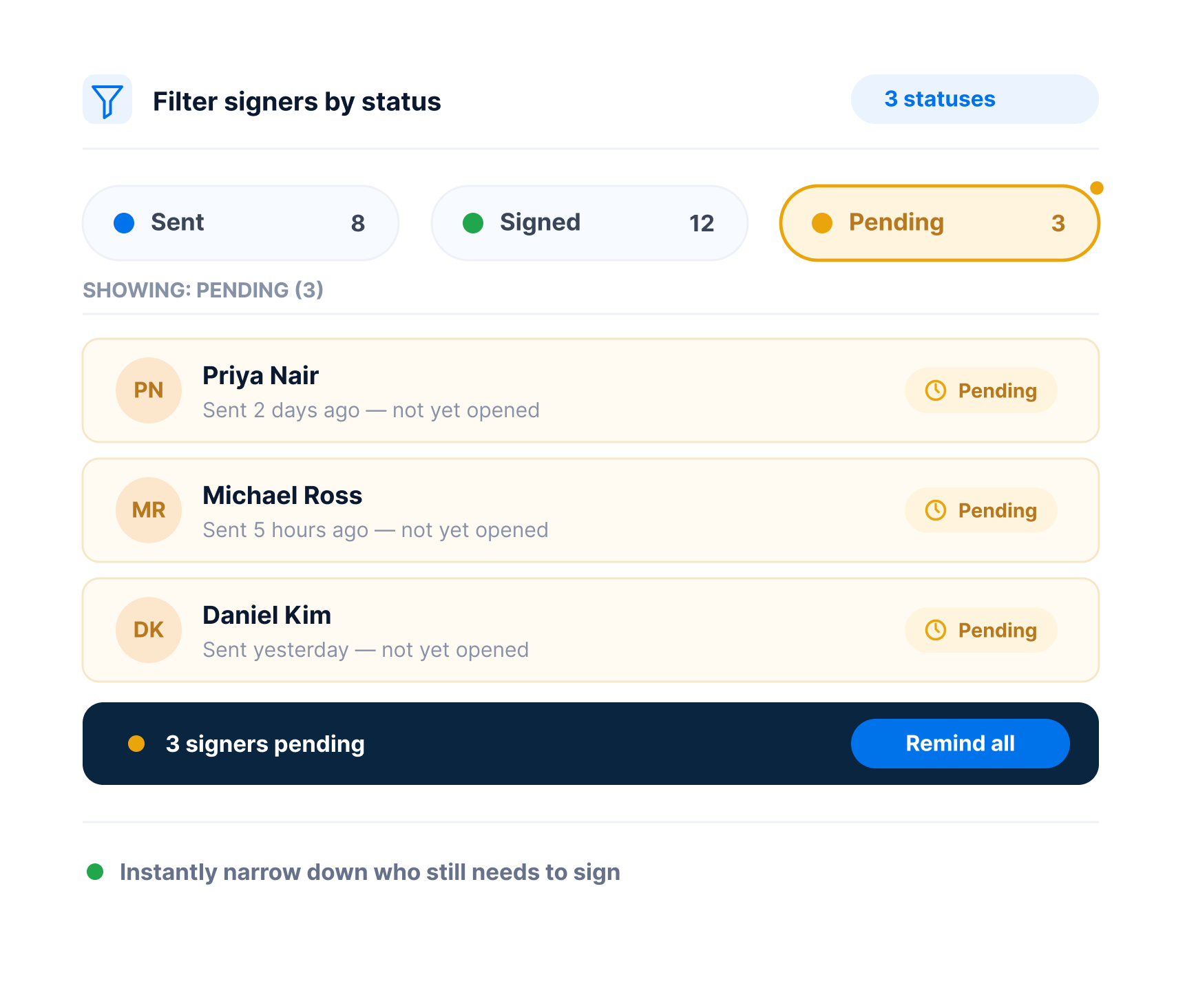 Track every signature inside monday.com