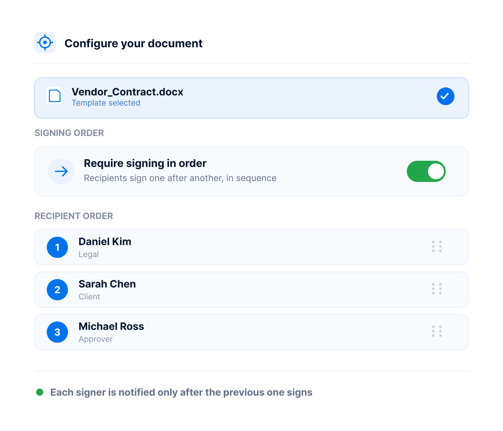 Configure your document