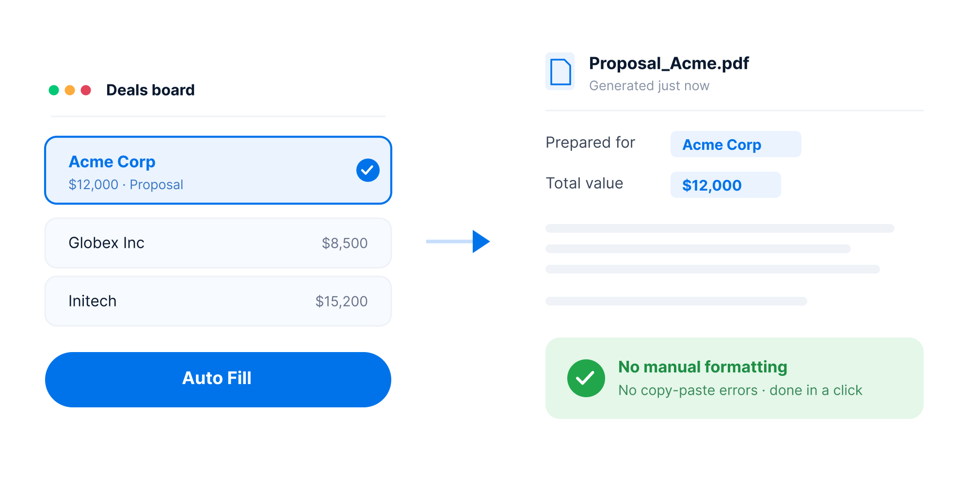 Auto-fill using board data